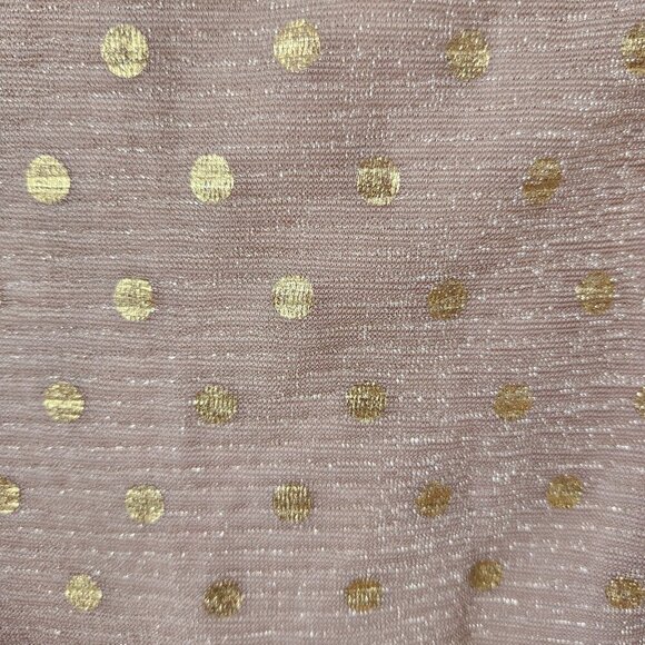 Lulus Top Model Pink and Gold Polka Dot Ruffled Dress New Years Eve Women's S - Picture 6 of 9